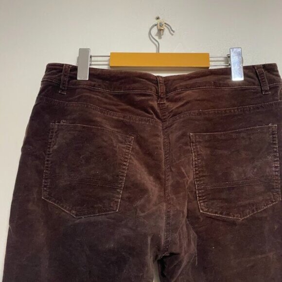 Lady Hathaway Dark Brown Corduroy Women's Trousers Pants Size 10 - Picture 14 of 16